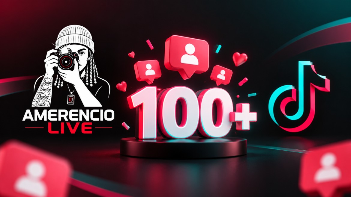 Amerencio Live bereikt 100 TikTok-volgers en groeit snel richting de volgende mijlpaal